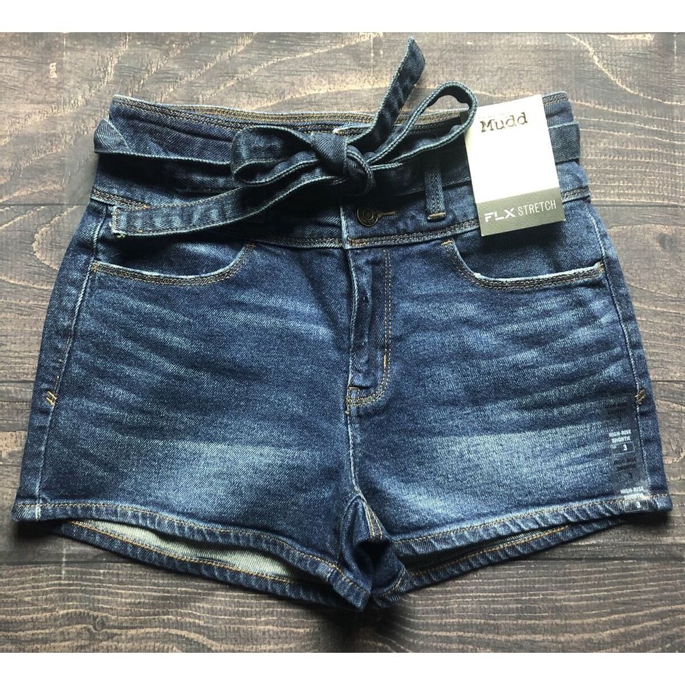 Mudd High Rise Shortie Denim Shorts Women's Size 3 Nwt
